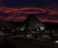 ancient pyramid in a dark setting